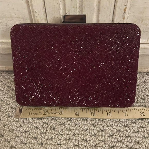 White House Black Market Burgundy Clutch - Picture 3 of 5